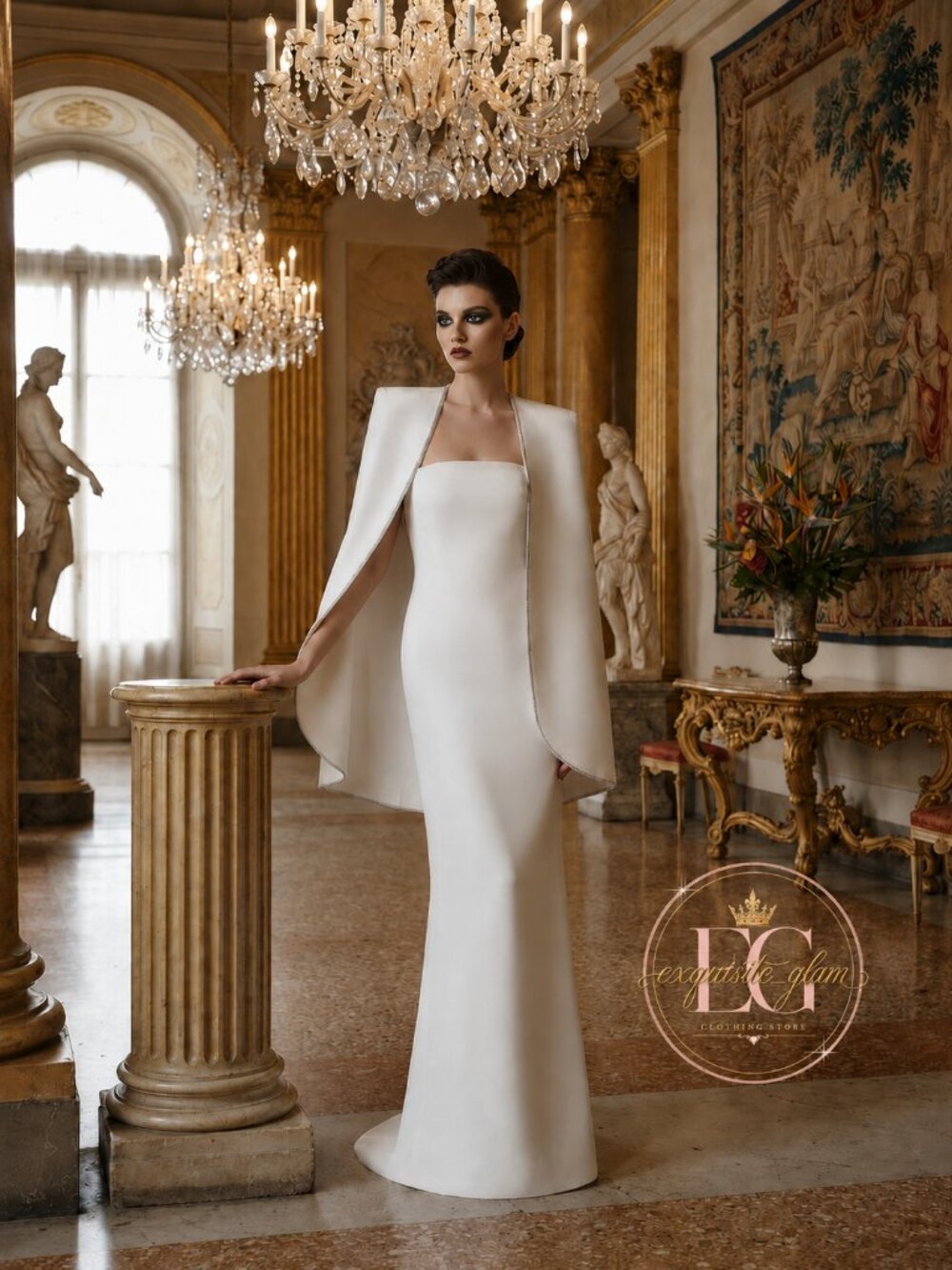 Gorgeous Bridal Gown Couture Designer Wedding Evening Luxurious Embroidery Dress